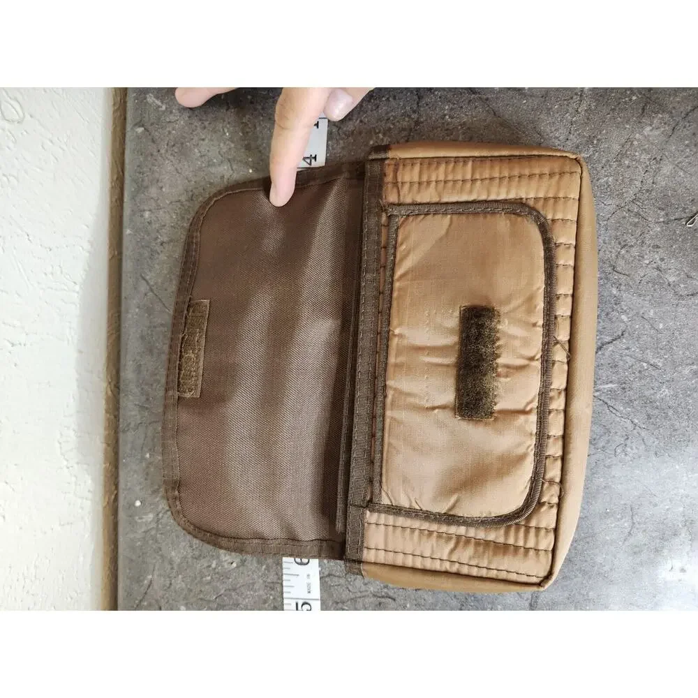 Vtg Rare Mundi Sport Brown hook and loop nylon‎ wallet 80's